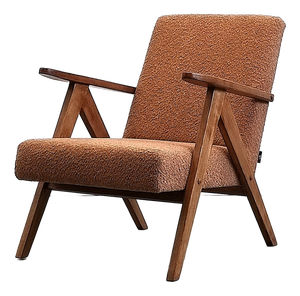 Mid-Century Model B310 VAR Easy Chair in Mocha Mousse Bouclé, 1960s