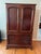 Traditional Traditional Cherry Finish Armoire Tv Cabinet With Claw Feet, 67 In For Sale - Image 3 of 4