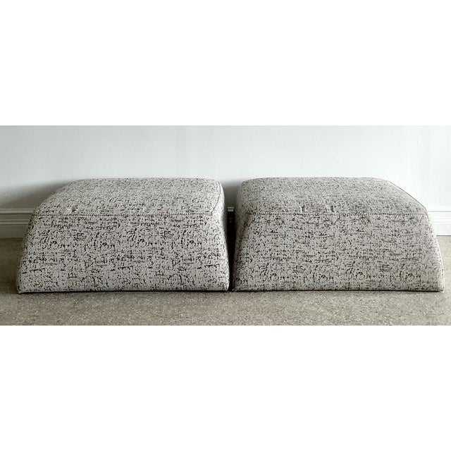 Vintage Italian Natuzzi Low Ottomans - A Pair For Sale In West Palm - Image 6 of 12