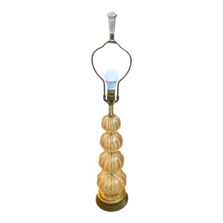 Mid Century Murano Glass Lamp by Barovier and Toso For Sale