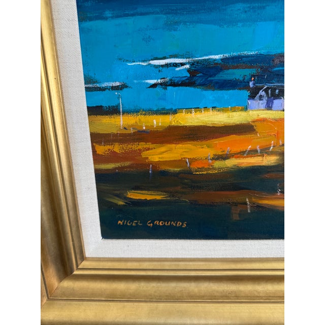 Paint Nigel Grounds Isle of Skye Oil on Board 38" X 38", Framed For Sale - Image 7 of 7