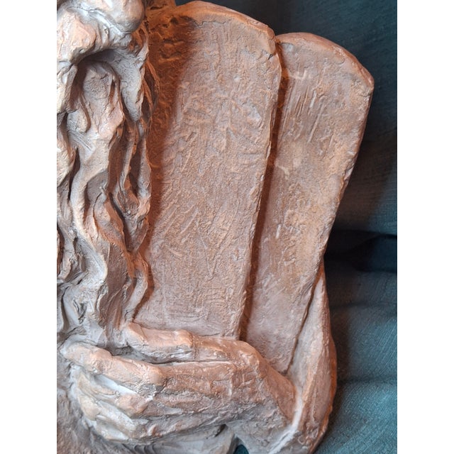 Vintage 1967 Arnold Bergier Moses Ten Commandments Sculpture Austin Productions MCM Bust For Sale - Image 9 of 14