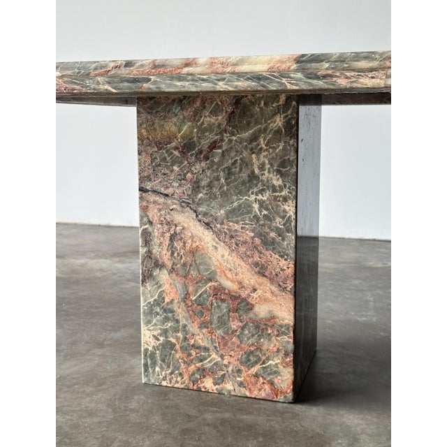 Fior Di Pesco Marble Plinth Side Table, Italy, 1980s For Sale - Image 14 of 18