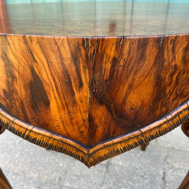 Wood Trouvailles Inc., Watertown, Mass. Tablecloth/Apron Edge Accent Table For Sale - Image 7 of 11