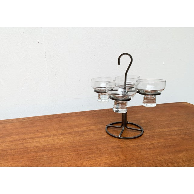 Danish Metal and Glass Candleholder, 1960s For Sale - Image 9 of 18