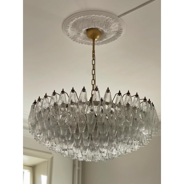 Large Murano Chandelier in the style of Carlo Scarpa For Sale - Image 10 of 10