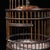 Brown Vintage Chinese Huali Rosewood Cricket Cage | Round Cage With Brass Hook & Inlay For Sale - Image 8 of 11