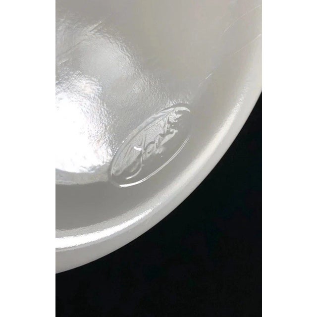 Nora Fenton Vintage MCM Fenton White Milk Glass Hobnail Ruffled Crimped Edge Vase 11" For Sale - Image 4 of 7