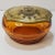 1940s Amber Glass Powder Jar With Celluloid Lid For Sale - Image 9 of 11