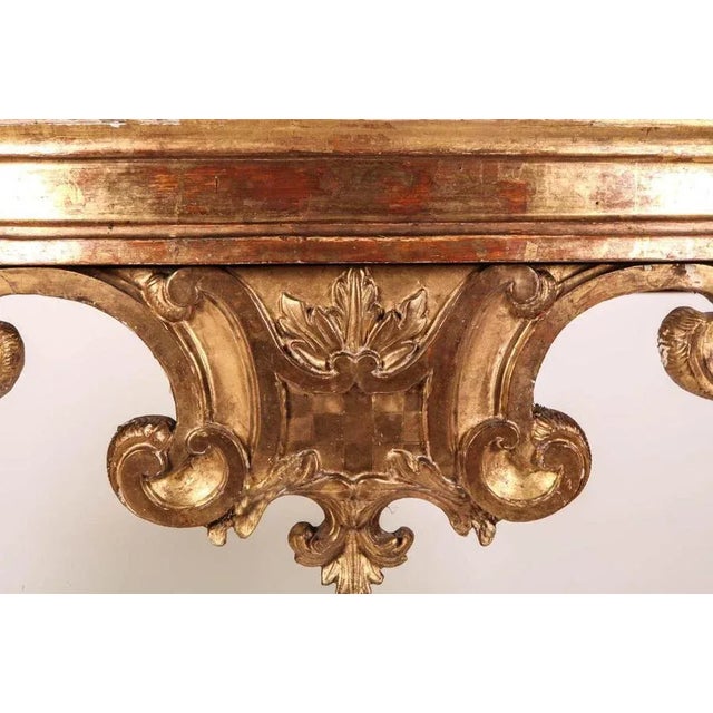 18th Century Italian Giltwood Console Table For Sale - Image 6 of 10