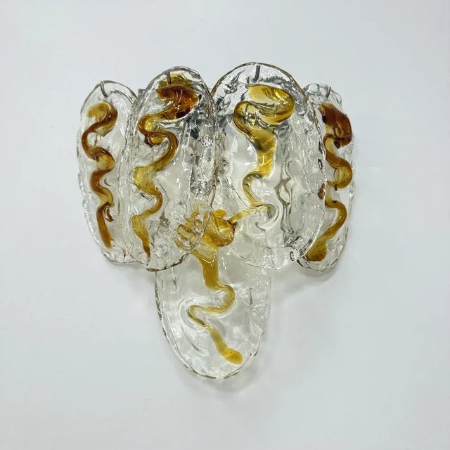 Vintage Italian Murano Glass Wall Lamp, 1970s For Sale - Image 12 of 18