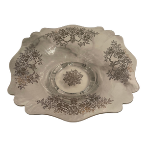 Vintage Lace Embossed Salad Bowl