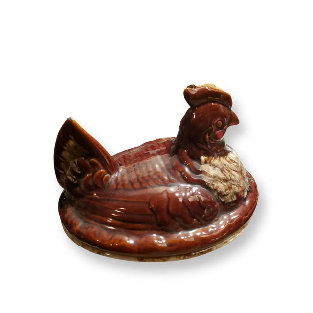 Farmhouse Vintage Hull Pottery Large Brown Ware Chicken Tureen For Sale - Image 3 of 4