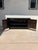 Chinoiserie Vintage Chinese Black Lacquer Chinoiserie Sideboard W/ Hand-Painted Gilt Decoration For Sale - Image 3 of 15