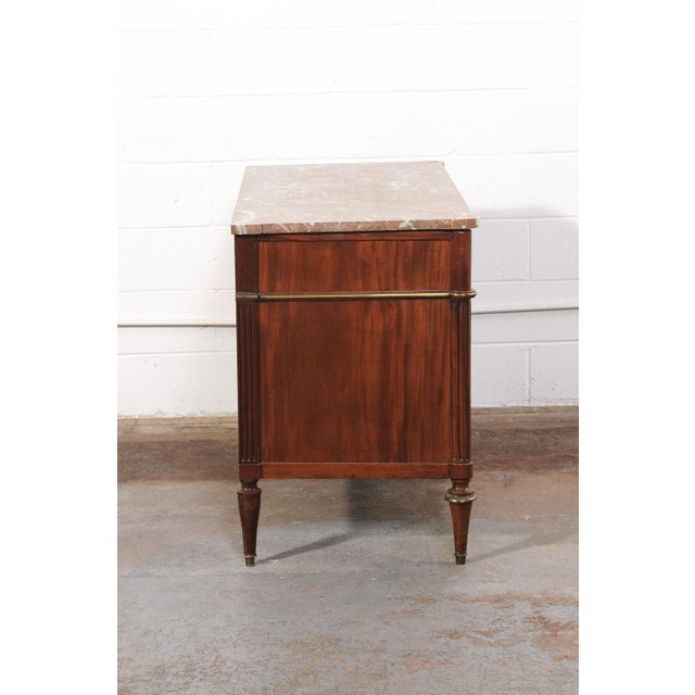 Early 19th Century Early 19th Century Neoclassical Period French Marble Top Chest For Sale - Image 5 of 12