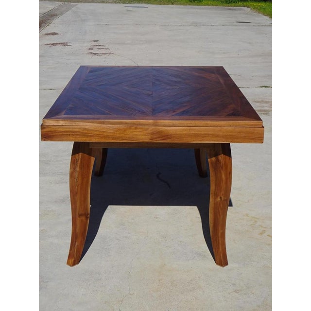 Walnut Extendable Dining Table, 1950s For Sale - Image 14 of 18