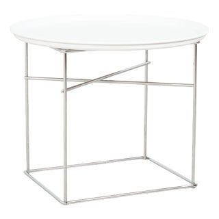 Fat-Fat Coffee Table in White Plastic and Chrome Frame by Patricia Urquiola for B&B Italia For Sale