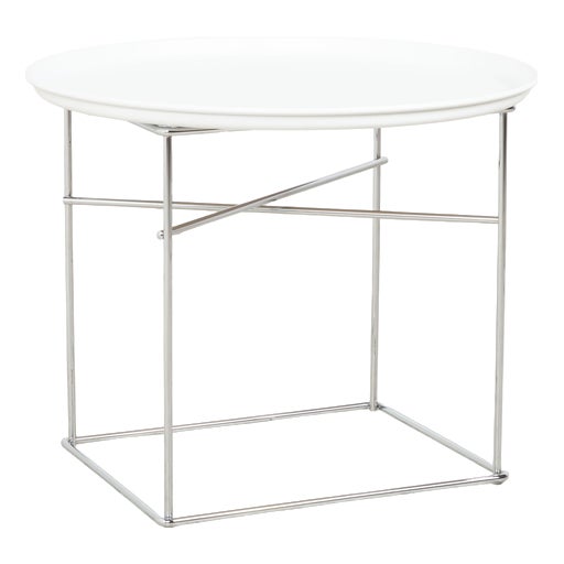 Fat-Fat Coffee Table in White Plastic and Chrome Frame by Patricia Urquiola for B&B Italia For Sale