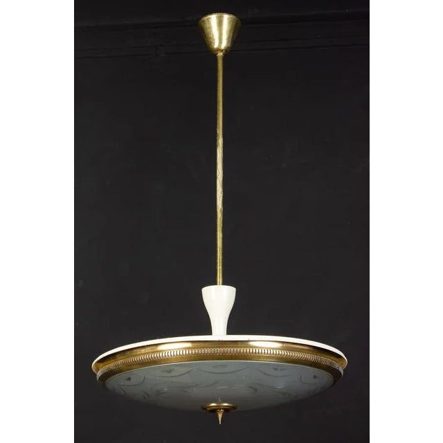 1930s Mid-Century Ceiling Fixture or Pendant by Luigi Brusotti, Italy, 1940s For Sale - Image 5 of 18