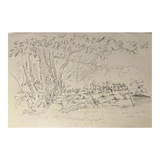 1967 Neil Meitzler Northwest Landscape Drawing For Sale