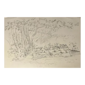 1967 Neil Meitzler Northwest Landscape Drawing