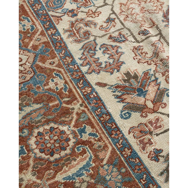 1940s Vintage Taupe Heriz Rug 8'8 X 11' For Sale - Image 5 of 11