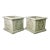 1989 Vintage Italian Florentine Style Medallion Reconstituted Stone Planters - A Pair For Sale