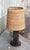 Vintage Brutalist Table Lamp in Wood and Raffia by Delsinne, 1960s For Sale - Image 6 of 7
