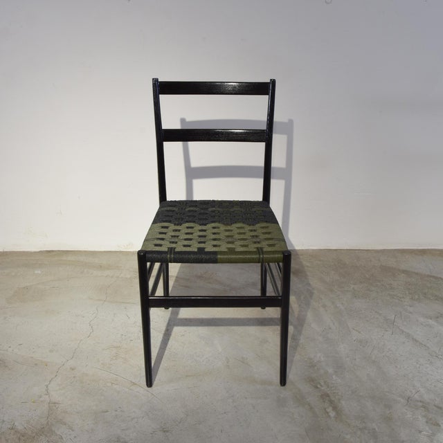 Black Leggera Chair in Black Lacquered Ash by Gio Ponti for Cassina, 1950s For Sale - Image 8 of 13