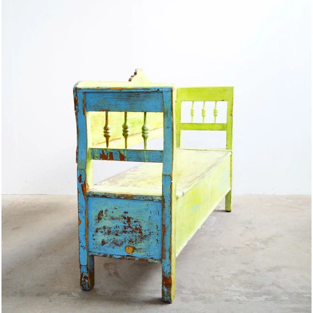 Antique Pine Bench For Sale - Image 3 of 6