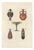 Albert Genick, Greek Bottles & Drinking Cup Color Lithograph, 1883, Lithograph For Sale