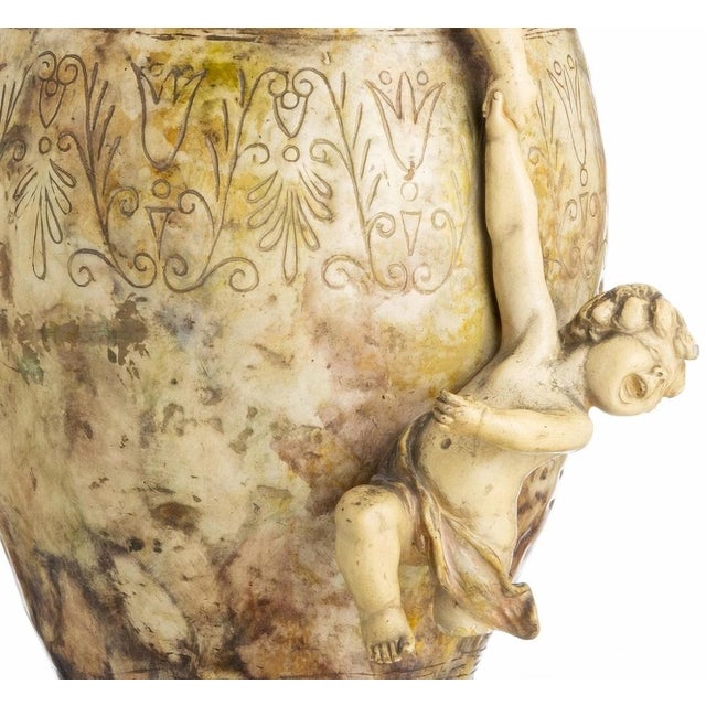 Baroque Large Antique German Pitcher in Ceramic, 1893 For Sale - Image 3 of 6