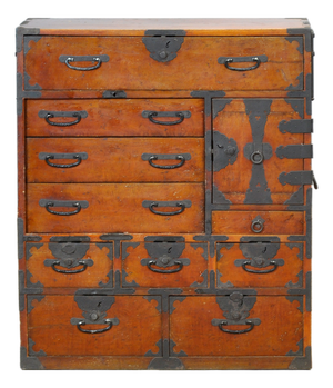 Japanese Tansu Chest of Drawers, 1890s