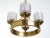 1960s Pressed Glass and Brass German Chandelier For Sale - Image 5 of 10