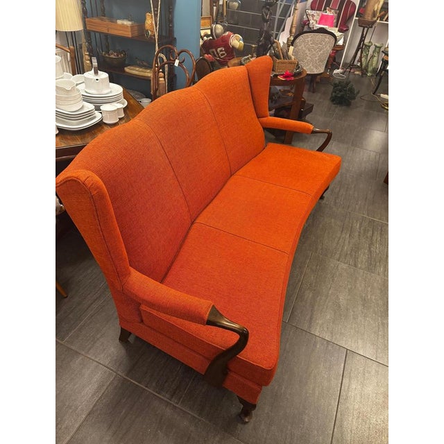 Late Biedermeier Upholstered Walnut Bench For Sale - Image 5 of 9