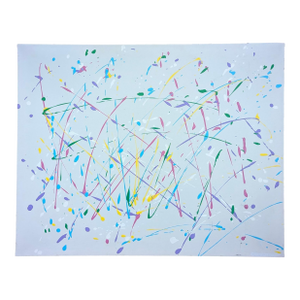 Original Abstract Expressionist Splatter Painting on Canvas