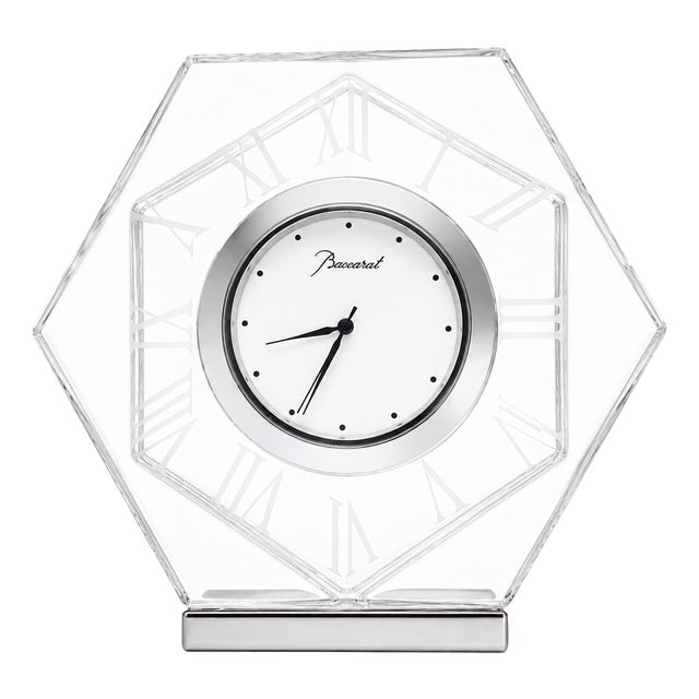 Harcourt Crystal Table Clock from Baccarat, 2000s For Sale