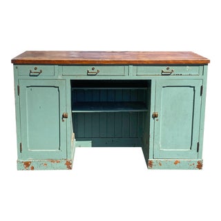 Industrial Salvage Usps Post Office Standing Desk Workbench Table For Sale