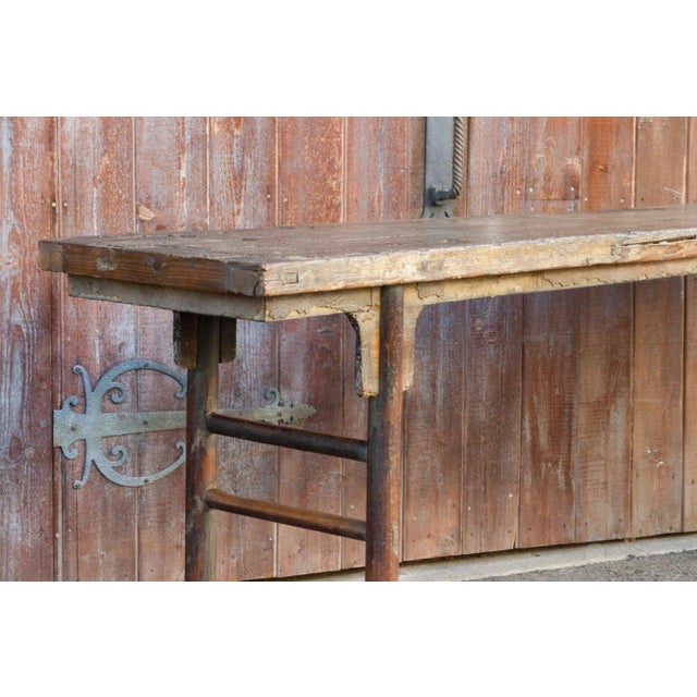 Brown 18th Century Chinese Long Altar Table For Sale - Image 8 of 10