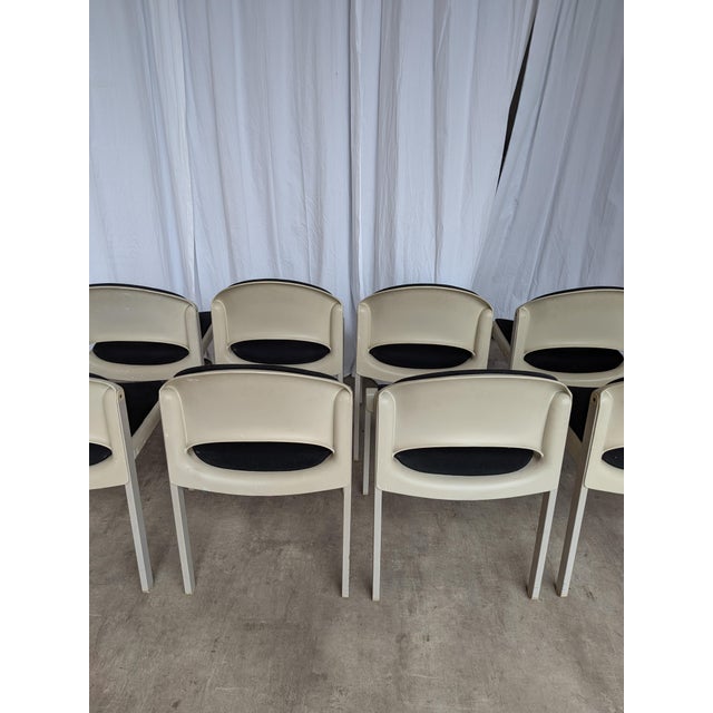 Vintage Stackable Chairs by Aeon Mondial, 1980s, Set of 8 For Sale - Image 14 of 18
