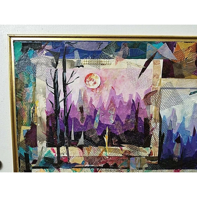 Lilo Kinne Original Multidimensional Painting Collage, "2 Suns 3 Moons" For Sale In Miami - Image 6 of 9
