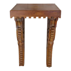 Antique Large Old World Pine Altar Wall Hanging Shelf Sconce Bracket Corbel