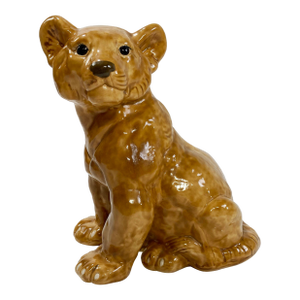 Vintage Ceramic Lion Cub Sculpture