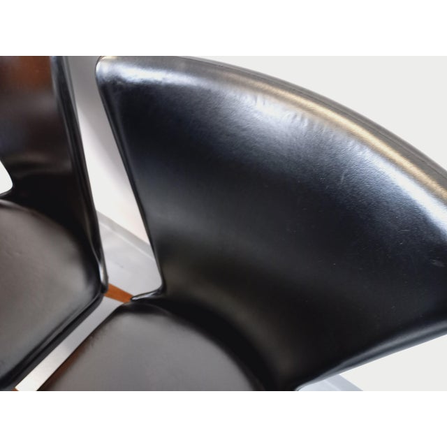 Vintage Baumann Essor Chairs in Beech Wood and Skai, 1960s, Set of 6 For Sale - Image 17 of 18