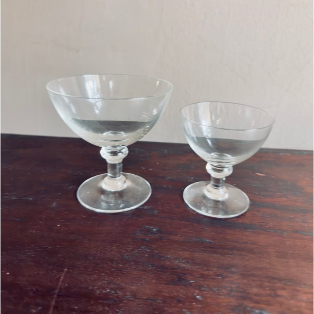 Vintage, 1950s, Mid-Century Modern Coupe Glass - Set of 9 For Sale - Image 10 of 13