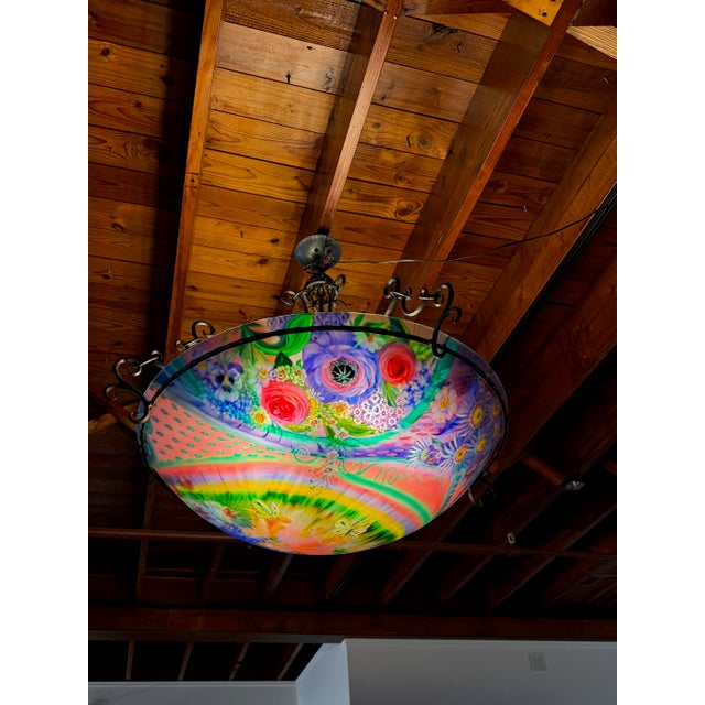 Original Ulla Darni Signed Rainbow Chandelier For Sale - Image 4 of 16