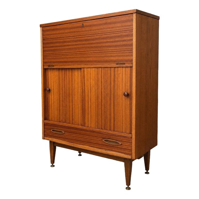 Mid-Century Walnut and Teak Secretary by Jentique, 1960s For Sale