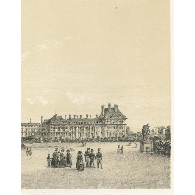 19th Century After J. Jacottet, Tuileries Palace, Paris, 1860, Lithograph For Sale - Image 5 of 9