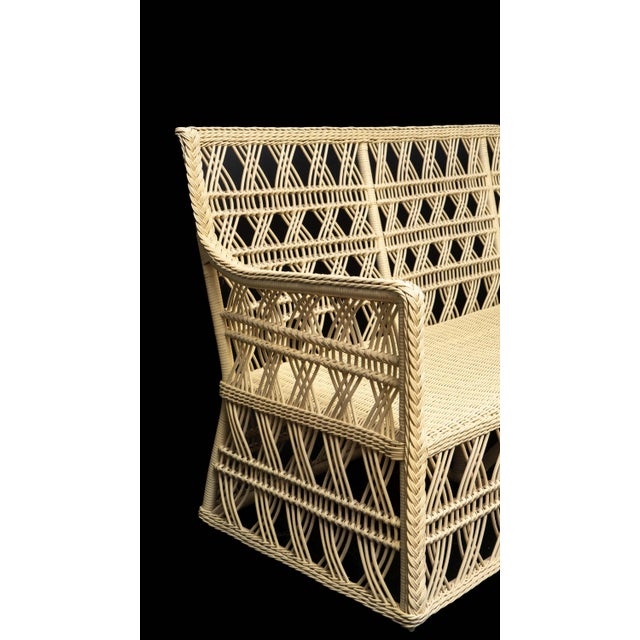 Rattan Trellis Sofa by Creel and Gow For Sale - Image 4 of 7