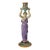 George Jones Majolica Egyptian Figural Candlestick For Sale